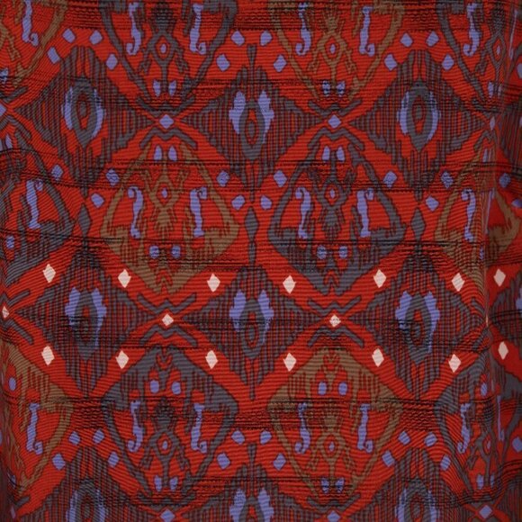 Basically Me red abstract print shift dress-S - Picture 2 of 7